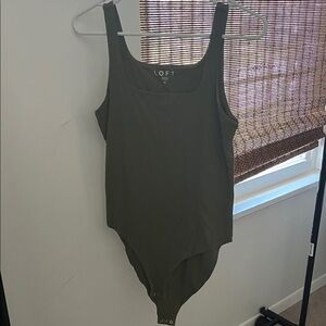 LOFT Olive Green Sleeveless Bodysuit